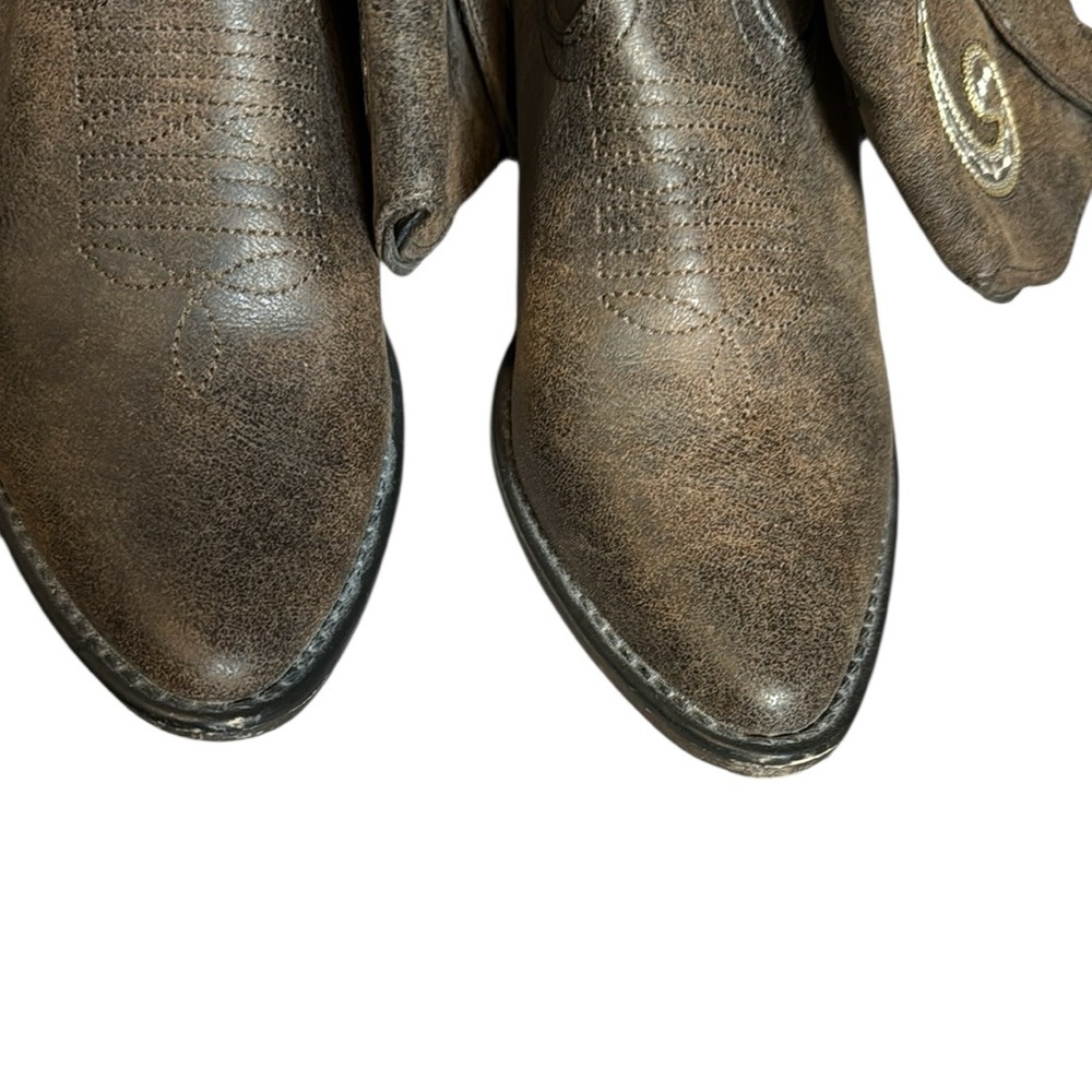 Amercan Rag Cie Dawnn Brown Cowboy Boots Size 7 M - Picture 6 of 9